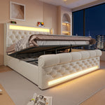 Upholstered Daybed 90x200 cm with Hydraulic Storage, Pink Velvet
