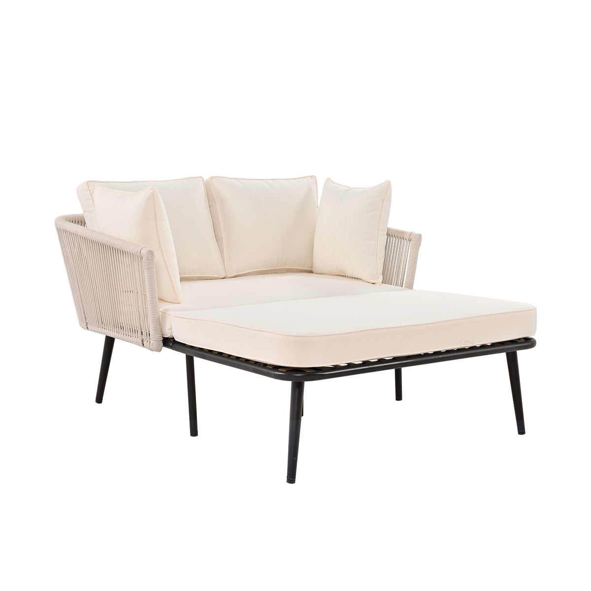 6-Person Garden Dining Set with Armchairs, Polyrattan