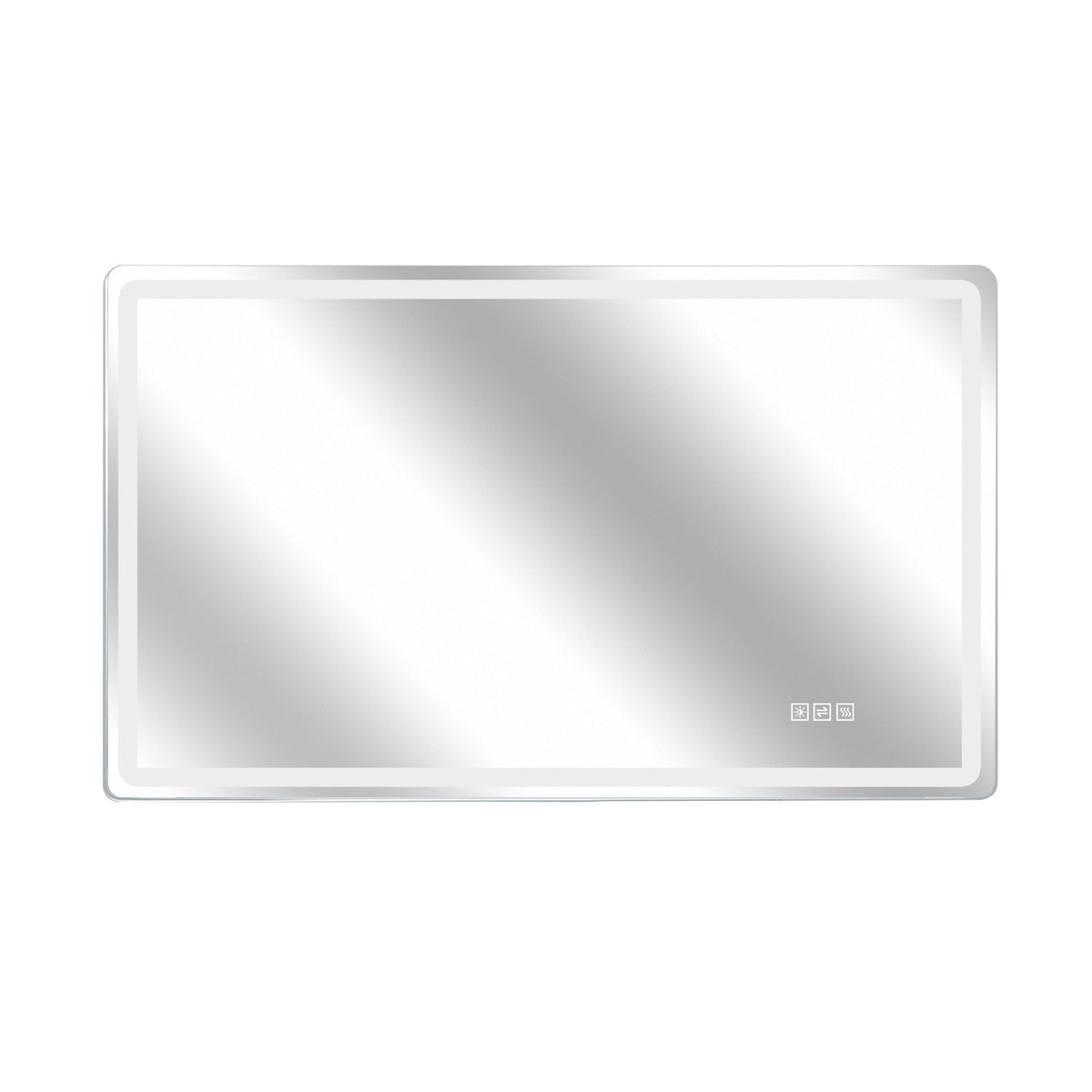 Frameless LED Bathroom Mirror 60x100 cm - Anti-Fog Dimmable Glass