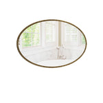 Iron Art Oval Retro Mirror, Antique Wall Hanging, Gold