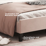 Upholstered Double Bed 160x200cm Sub-Item, White Bouclé