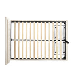 Upholstered Storage Bed 140x200 with 2 Drawers, Beige Velvet
