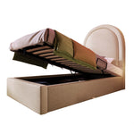 Upholstered Kids Bed, Cosmic Pattern 90x190cm, Beige PU