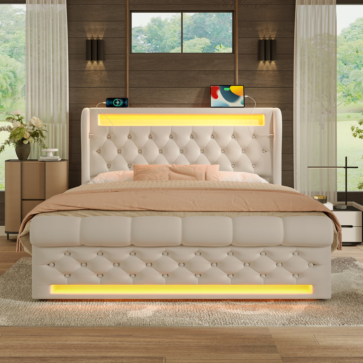 Upholstered Daybed 90x200 cm with Hydraulic Storage, Pink Velvet