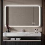 LED Bathroom Mirror 60x120 cm - Anti-Fog Dimmable Frosted Glass