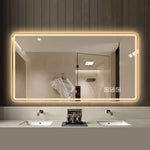 Frameless LED Bathroom Mirror 60x100 cm - Anti-Fog Dimmable Glass