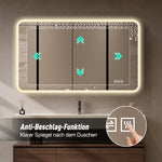 LED Bathroom Mirror 60x100 cm - Anti-Fog Dimmable Frosted Glass