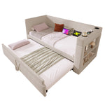 Loft Bed 140x200 with Ladder & Storage, Black Metal