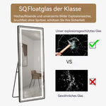 Full-Length Wall Mirror 125x45cm - Natural Wood Frame