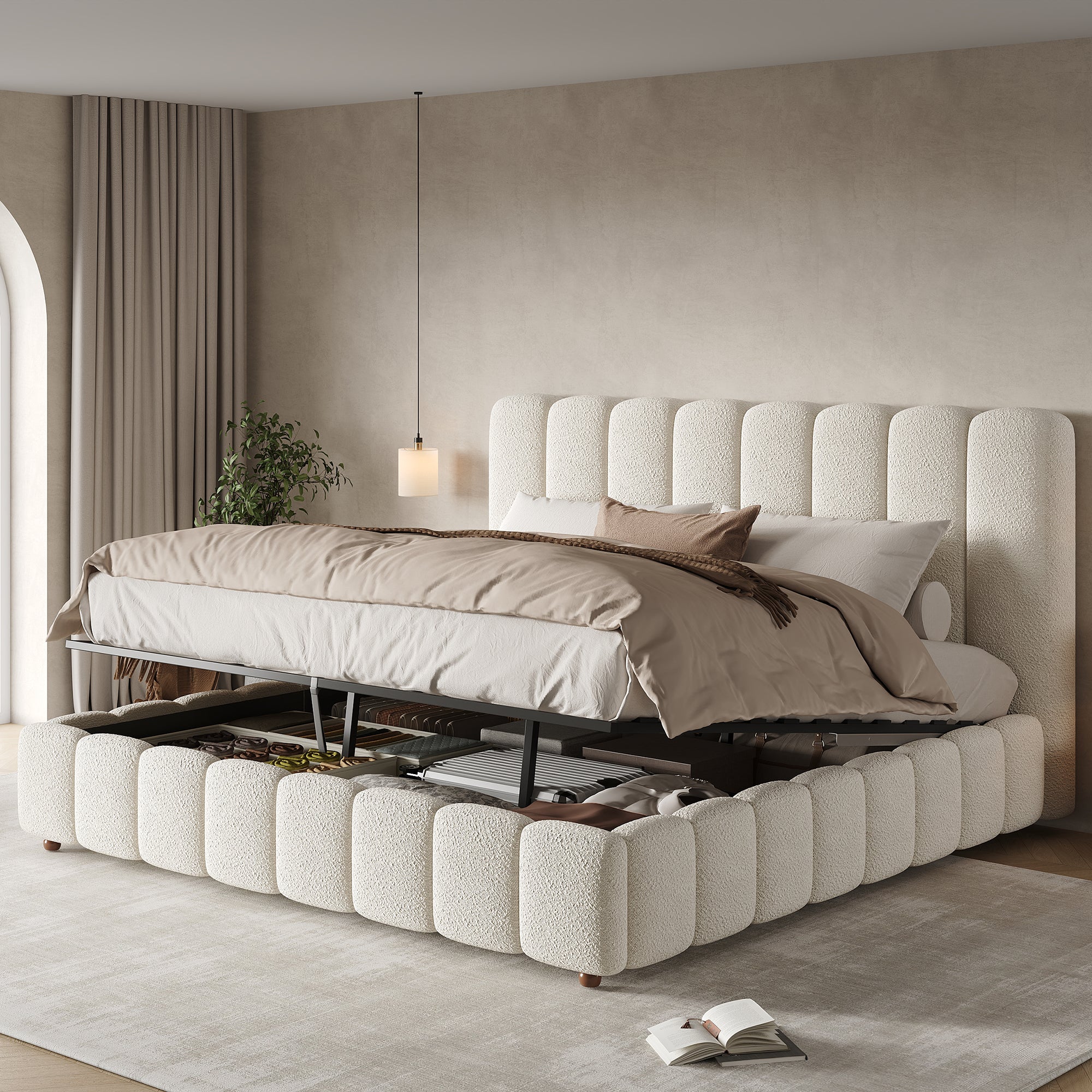 Children's Single Bed 90x200cm with Drawers & Storage, White