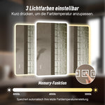 LED Bathroom Mirror 60x120 cm - Anti-Fog Dimmable Frosted Glass