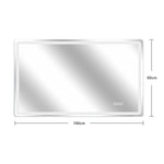 Frameless LED Bathroom Mirror 60x100 cm - Anti-Fog Dimmable Glass
