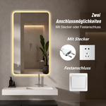 LED Bathroom Mirror 60x120 cm - Anti-Fog Dimmable Frosted Glass