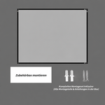Bathroom Mirror 70x90 cm, HD Wall Mounted, Black Aluminum