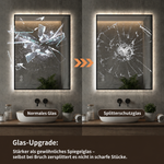 LED Bathroom Mirror 50x70 cm Anti-Fog Dimmable Silver Glass
