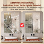 Frameless Bathroom Mirror 90x70 cm, Rounded Corners, Silver Glass