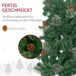 Artificial Christmas Tree, Slim Pine Cone 54x195cm, Green