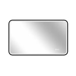LED Bathroom Mirror 60x100 cm, Dimmable Anti-Fog, Black Aluminum