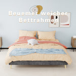 Bed Frame 160x200cm Minimalist Low Box - Gray Dutch Velvet