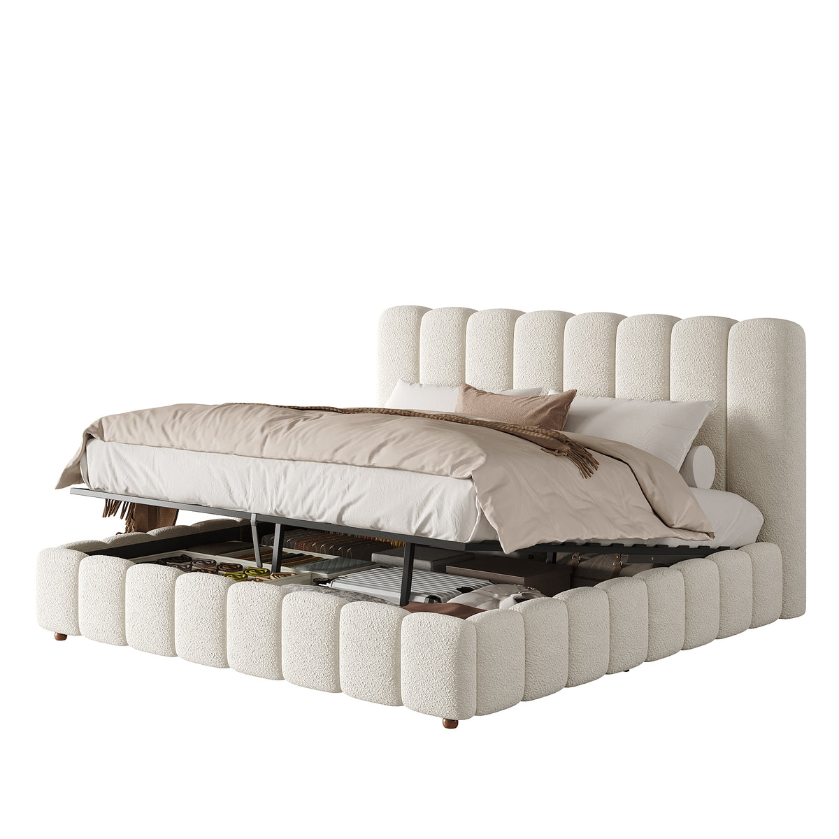 Children's Single Bed 90x200cm with Drawers & Storage, White