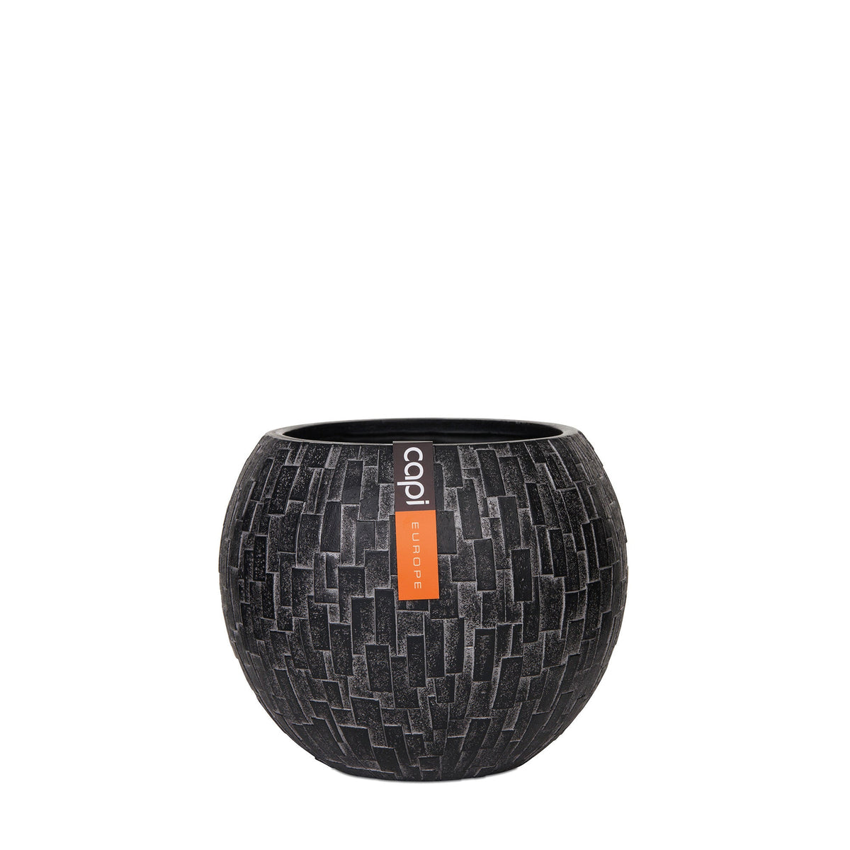 Indoor Nature Stone Ball Planter (Charcoal) - 17cm Dia
