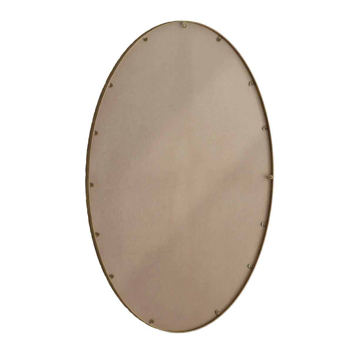 Iron Art Oval Retro Mirror, Antique Wall Hanging, Gold