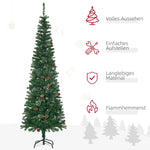 Artificial Christmas Tree, Slim Pine Cone 54x195cm, Green