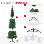 Artificial Christmas Tree, Slim Pine Cone 54x195cm, Green
