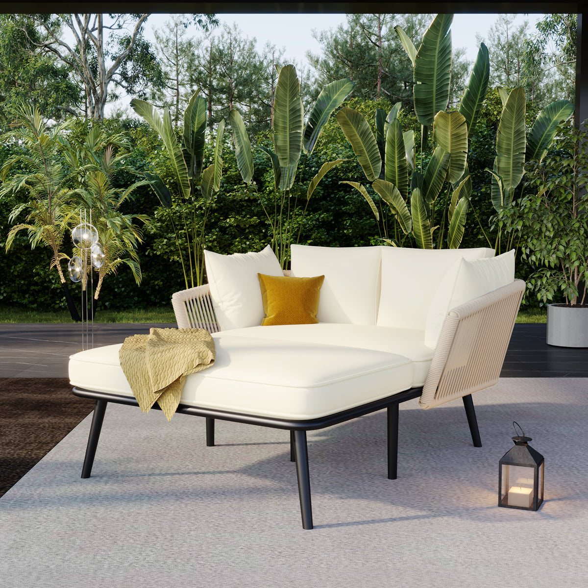 6-Person Garden Dining Set with Armchairs, Polyrattan