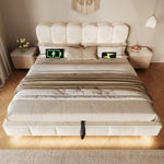 Sofa Bed 90x190cm with Pull-Out Bed & LED Storage, Dark Grey Velvet